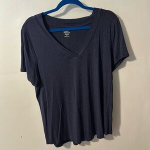 Blue V Neck Tshirt